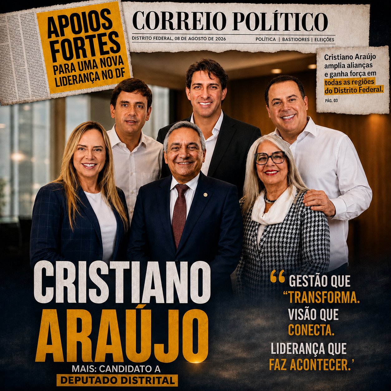 Cristiano Araújo reúne lideranças e mostra força em diferentes regiões de Brasília